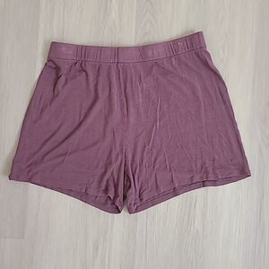 SKIMS Kim Kardashian Sienna Knit pajama shorts purple Large Loungewear Plum